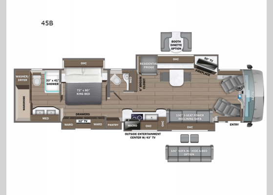 Floorplan - 2025 Cornerstone 45B Motor Home Class A - Diesel