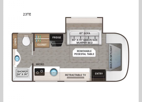 Floorplan - 2025 Gemini AWD 23TE Motor Home Class B+