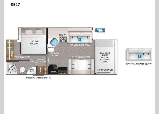 Floorplan - 2024 Quantum SE SE27 Ford Motor Home Class C