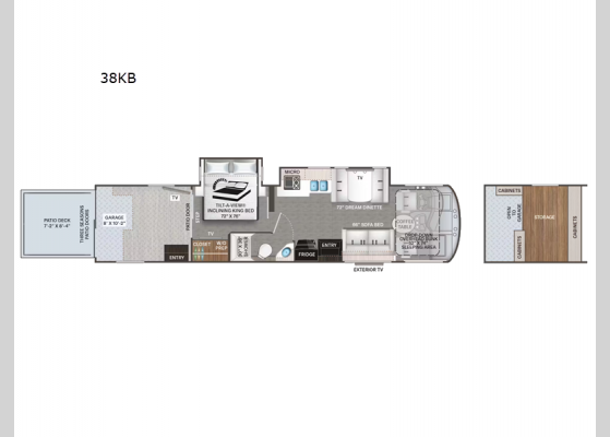 Floorplan - 2025 Outlaw 38KB Motor Home Class A - Toy Hauler