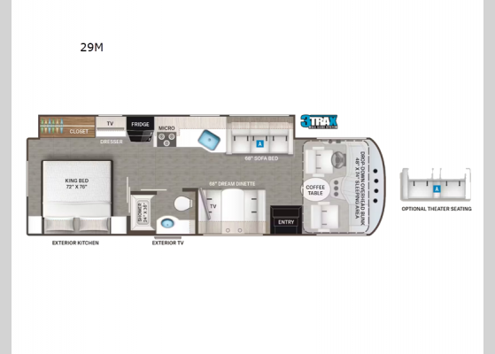 Floorplan - 2025 Hurricane 29M Motor Home Class A