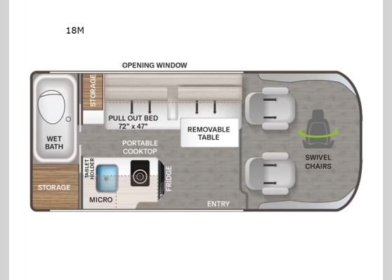 Floorplan - 2025 Scope 18M Motor Home Class B