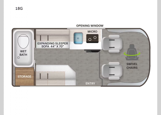 Floorplan - 2025 Scope 18G Motor Home Class B