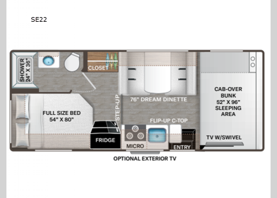 Floorplan - 2025 Quantum SE SE22 Ford Motor Home Class C