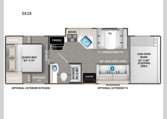 Floorplan - 2025 Quantum SE SE28 Ford Motor Home Class C