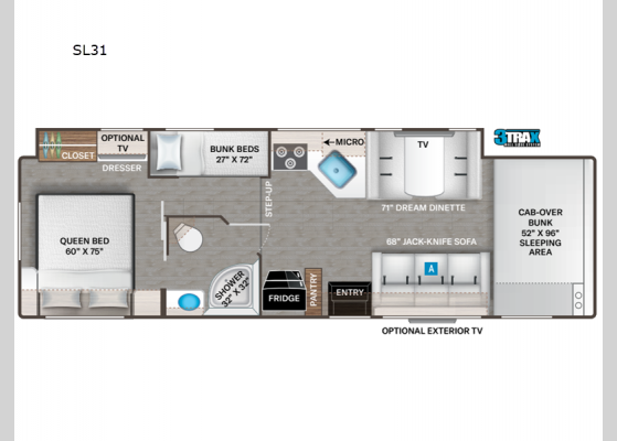 Floorplan - 2025 Quantum SE SL31 Ford Motor Home Class C