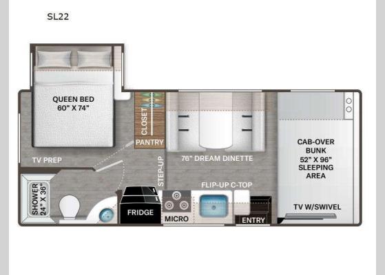 Floorplan - 2025 Quantum SE SL22 Ford Motor Home Class C