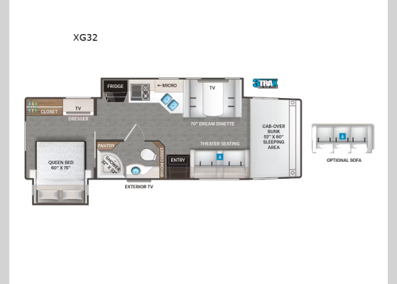 Floorplan - 2025 Magnitude XG32 Motor Home Super C - Diesel