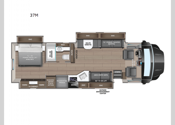 Floorplan - 2025 Seneca Prestige 37M Motor Home Super C - Diesel