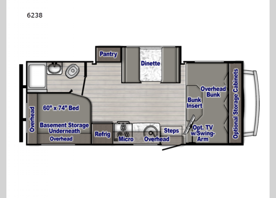 Floorplan - 2024 Conquest Class C 6238 Motor Home Class C