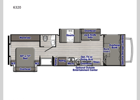 Floorplan - 2024 Conquest Class C 6320 Motor Home Class C