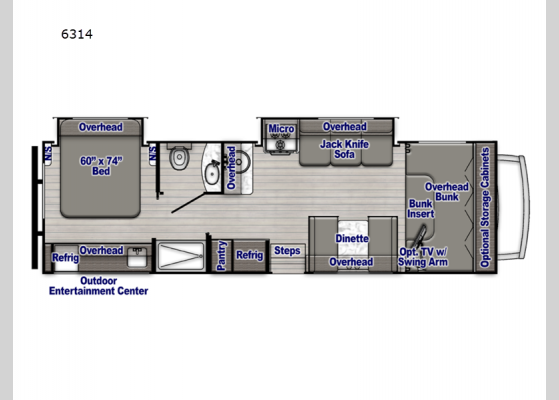 Floorplan - 2024 Conquest Class C 6314 Motor Home Class C