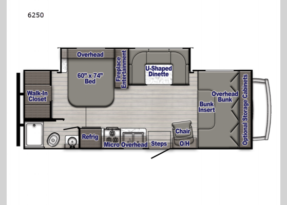 Floorplan - 2024 Conquest Class C 6250 Motor Home Class C