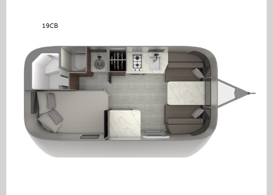 Floorplan - 2024 Caravel 19CB Travel Trailer