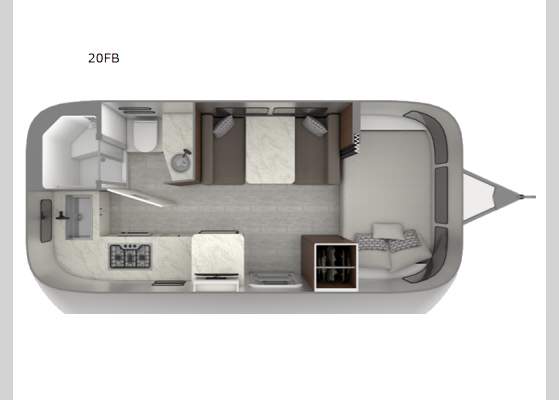 Floorplan - 2024 Caravel 20FB Travel Trailer
