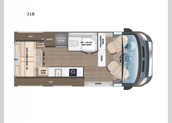 Floorplan - 2025 Solstice 21B Motor Home Class B