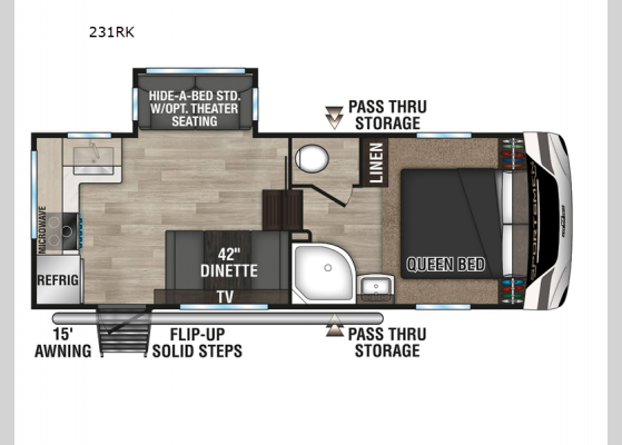 Floorplan - 2025 Sportsmen 231RK Fifth Wheel