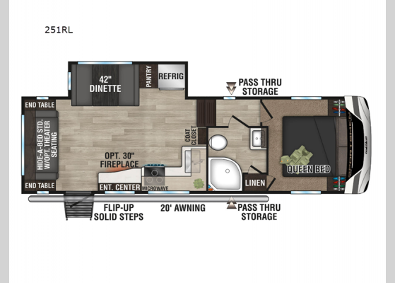 Floorplan - 2025 Sportsmen 251RL Fifth Wheel