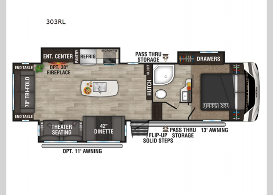 Floorplan - 2025 Sportsmen 303RL Fifth Wheel