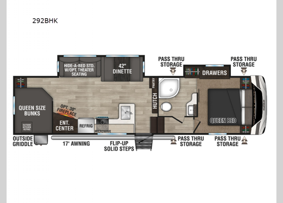 Floorplan - 2025 Sportsmen 292BHK Fifth Wheel