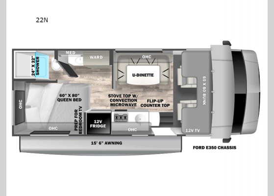 Floorplan - 2025 Solera 22N Motor Home Class C