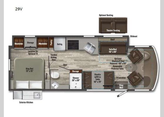 Floorplan - 2025 Vista 29V Motor Home Class A