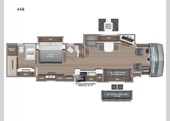 Floorplan - 2024 Anthem 44B Motor Home Class A - Diesel