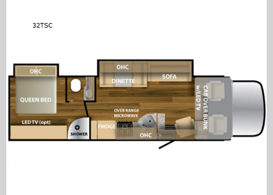 Floorplan - 2025 Triumph Super C 32TSC Motor Home Super C - Diesel