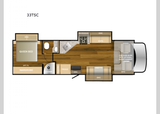 Floorplan - 2025 Triumph Super C 33TSC Motor Home Super C - Diesel