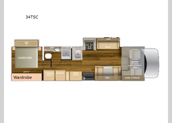 Floorplan - 2025 Triumph Super C 34TSC Motor Home Super C - Diesel