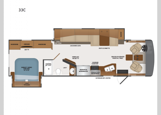 Floorplan - 2024 Bounder 33C Motor Home Class A