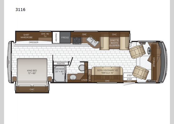 Floorplan - 2025 Bay Star 3116 Motor Home Class A