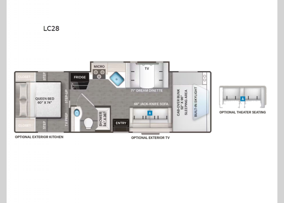 Floorplan - 2025 Quantum LC28 Motor Home Class C