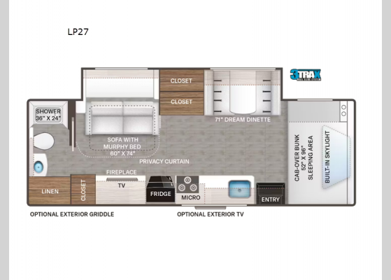 Floorplan - 2025 Quantum LP27 Motor Home Class C