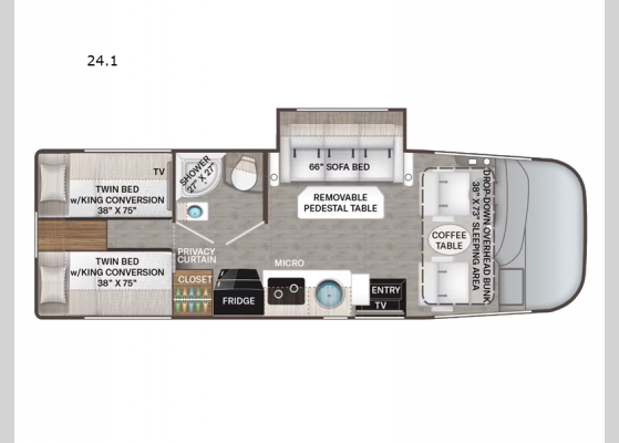 Floorplan - 2025 Axis 24.1 Motor Home Class A