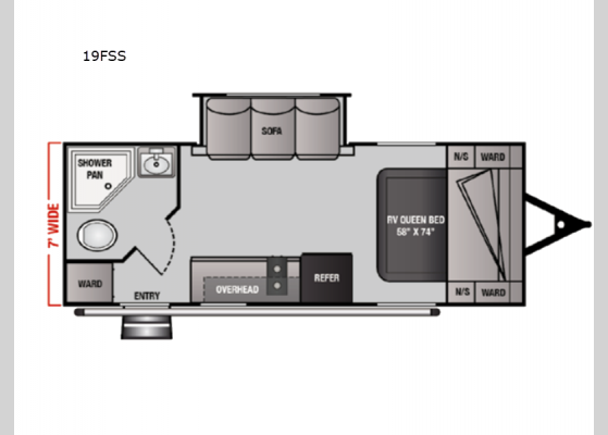 Floorplan - 2024 Northland Limited 19FSS Travel Trailer