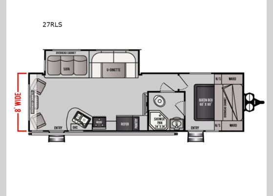 Floorplan - 2024 Northland Limited 27RLS Travel Trailer