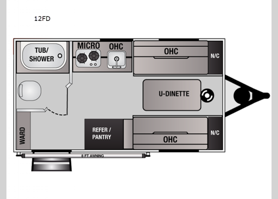 Floorplan - 2024 Northland Limited 12FD Travel Trailer