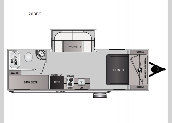 Floorplan - 2024 Northland Limited 20BBS Travel Trailer