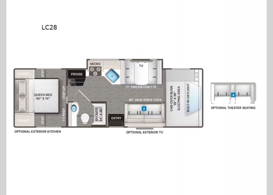 Floorplan - 2026 Quantum LC28 Motor Home Class C