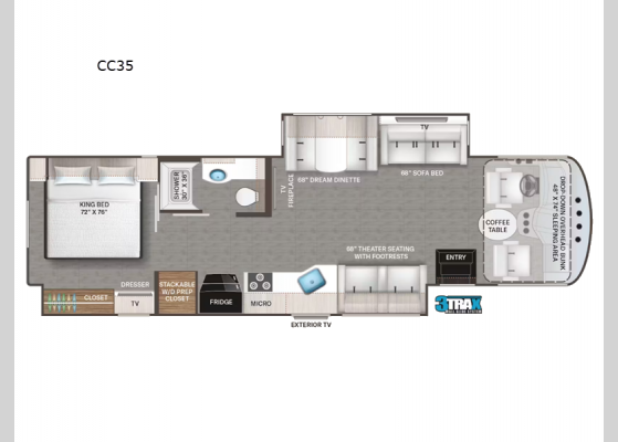 Floorplan - 2025 Indigo CC35 Motor Home Class A