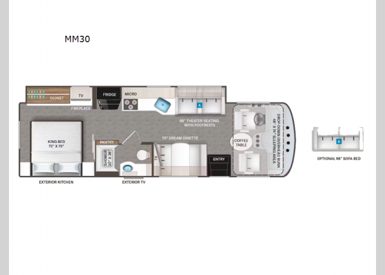 Floorplan - 2025 Indigo MM30 Motor Home Class A