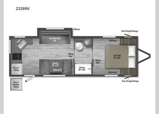 Floorplan - 2025 M-Series 2326RK Travel Trailer