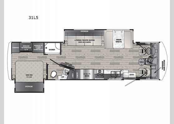 Floorplan - 2024 Georgetown 5 Series 31L5 Motor Home Class A