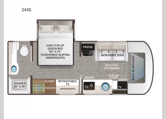 Floorplan - 2025 Compass AWD 24JG Motor Home Class B+