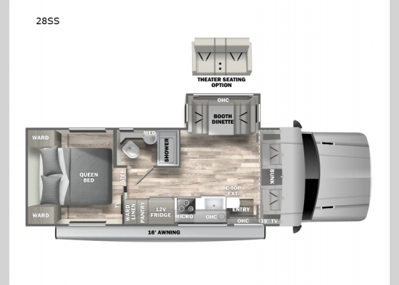 Floorplan - 2025 isata 5 28SS Motor Home Super C - Diesel