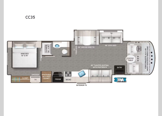 Floorplan - 2026 Indigo CC35 Motor Home Class A