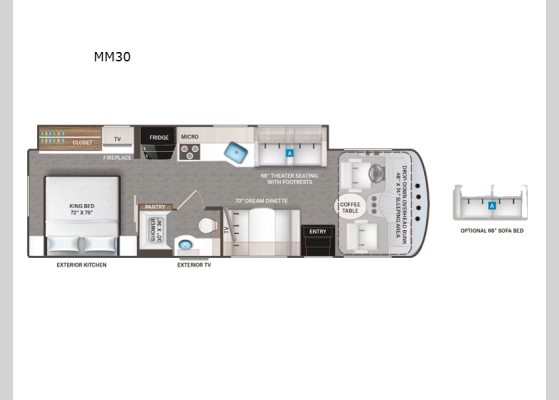 Floorplan - 2026 Indigo MM30 Motor Home Class A