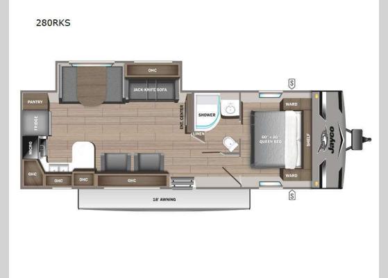 Floorplan - 2024 Jay Flight 280RKS Travel Trailer