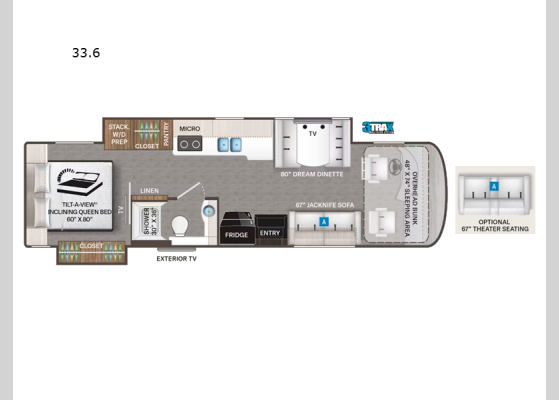 Floorplan - 2026 Palazzo GT 33.6 Motor Home Class A - Diesel